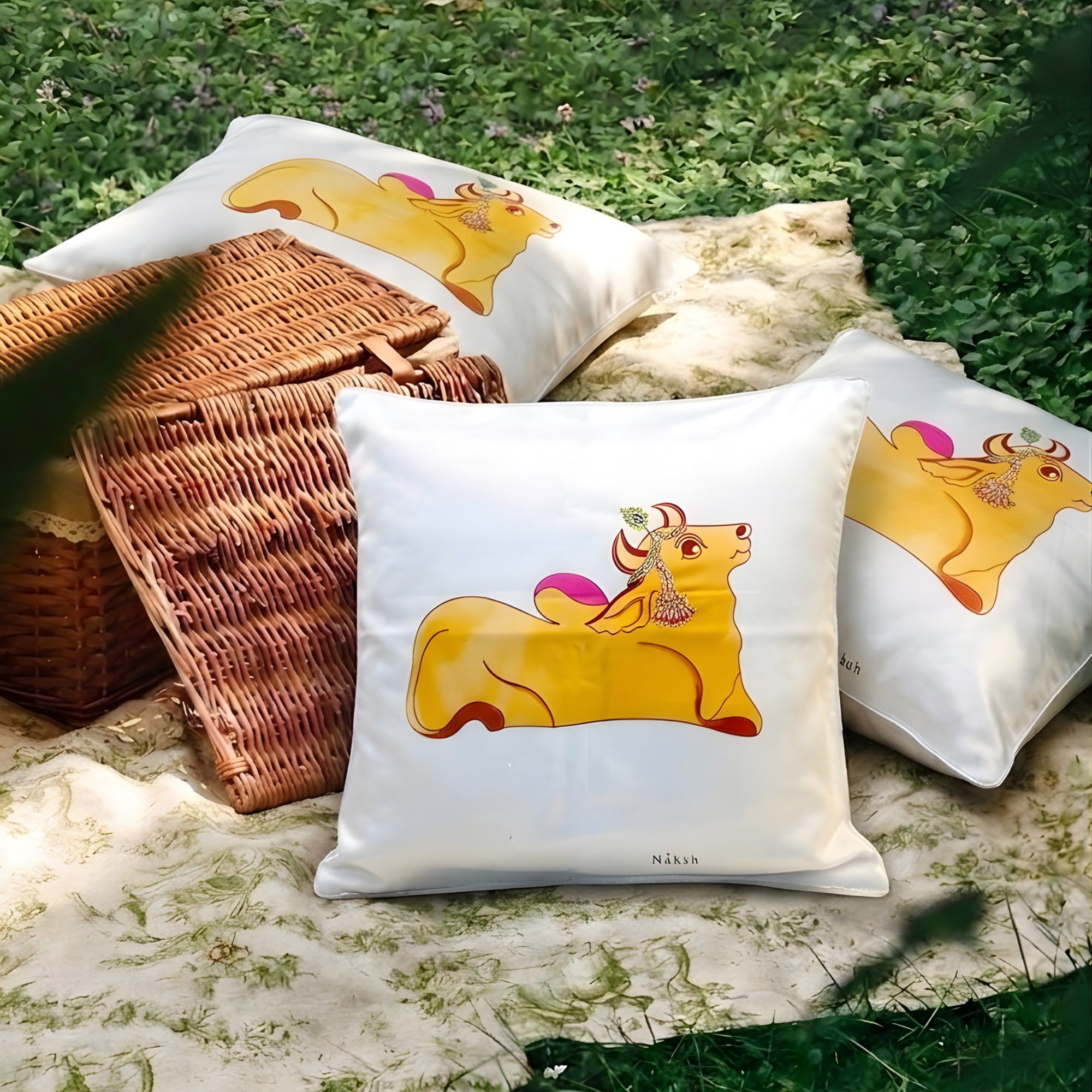 Sacred Nandi Cushion Cover