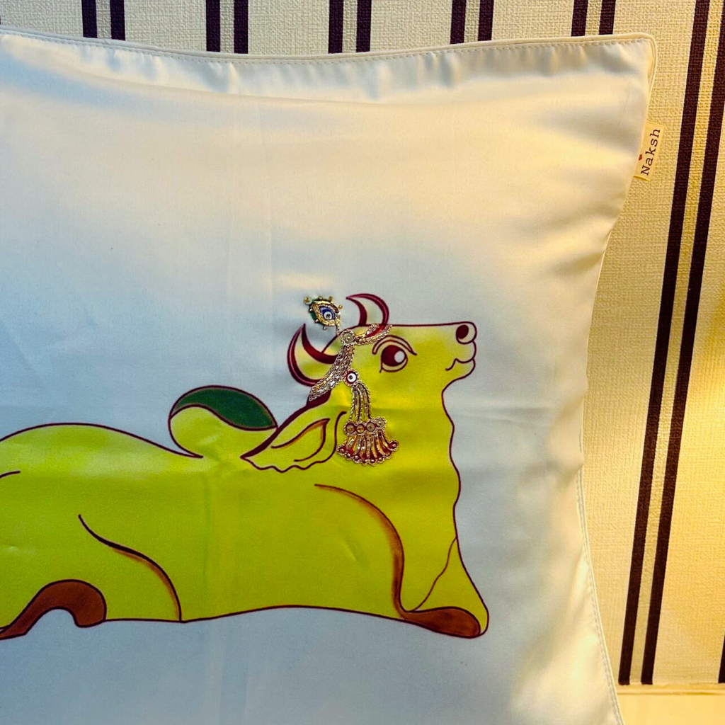 Sacred Nandi Cushion Cover
