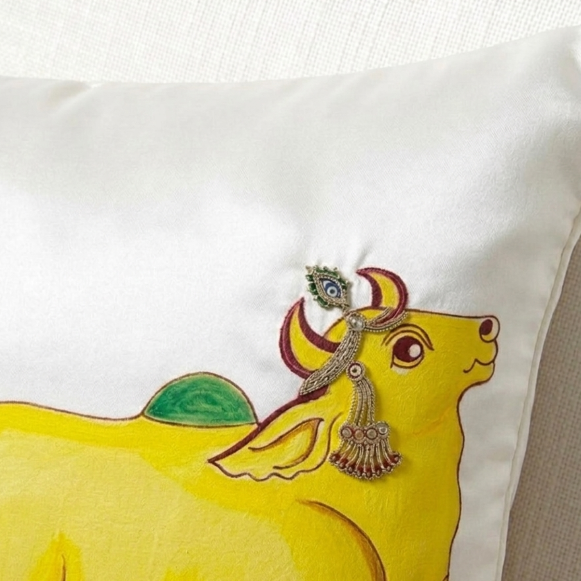 Sacred Nandi Cushion Cover