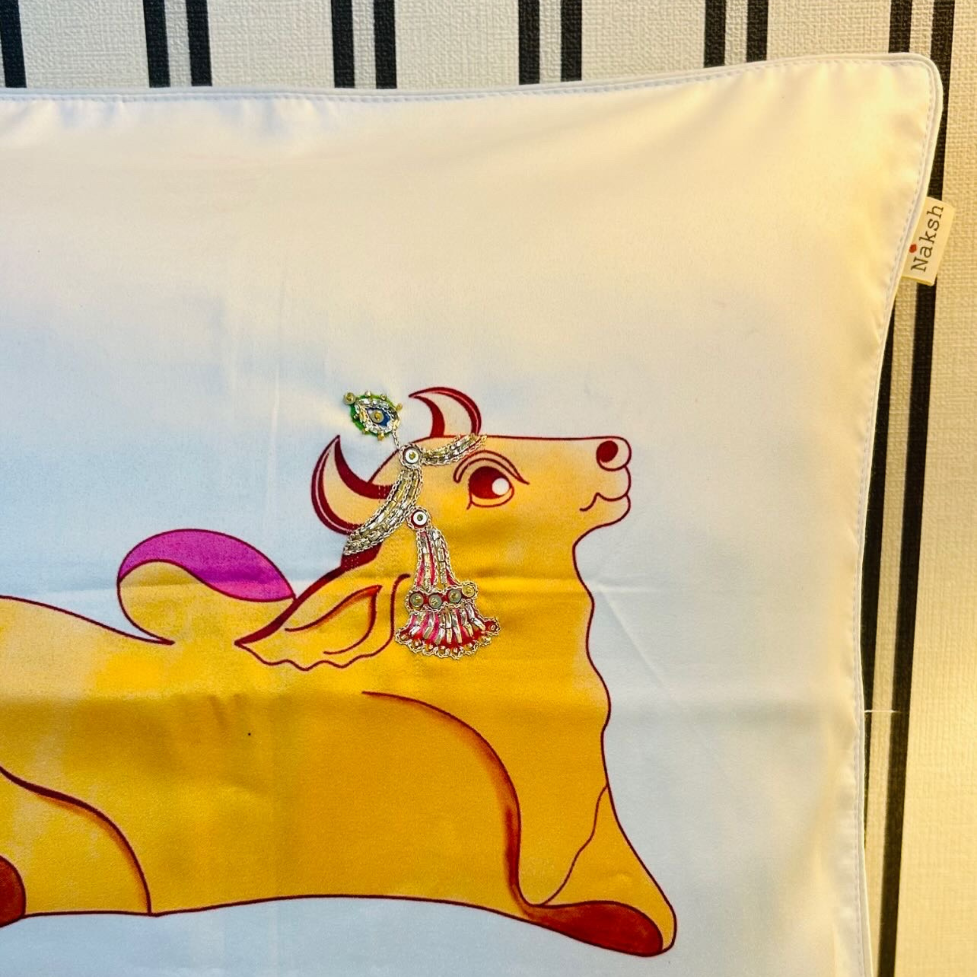 Sacred Nandi Cushion Cover