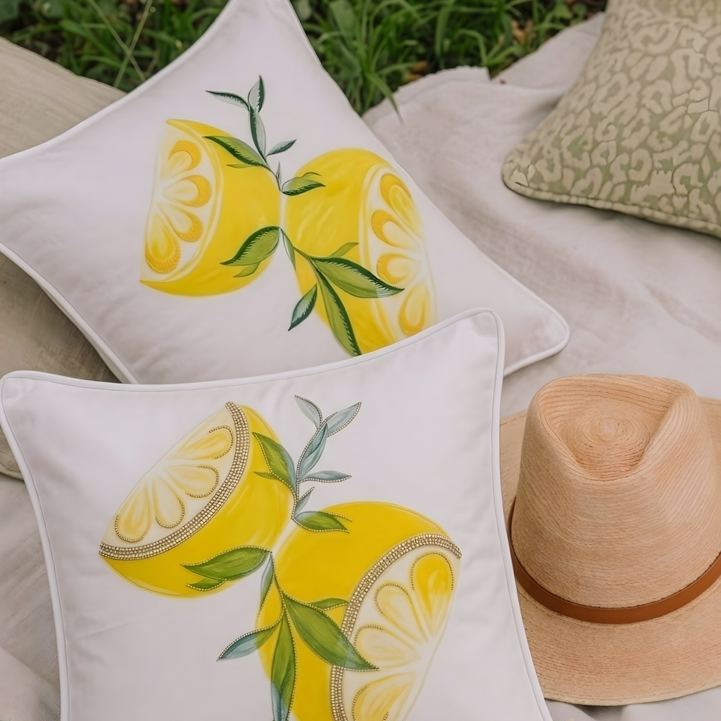 Amalfi Lemon Cushion Cover