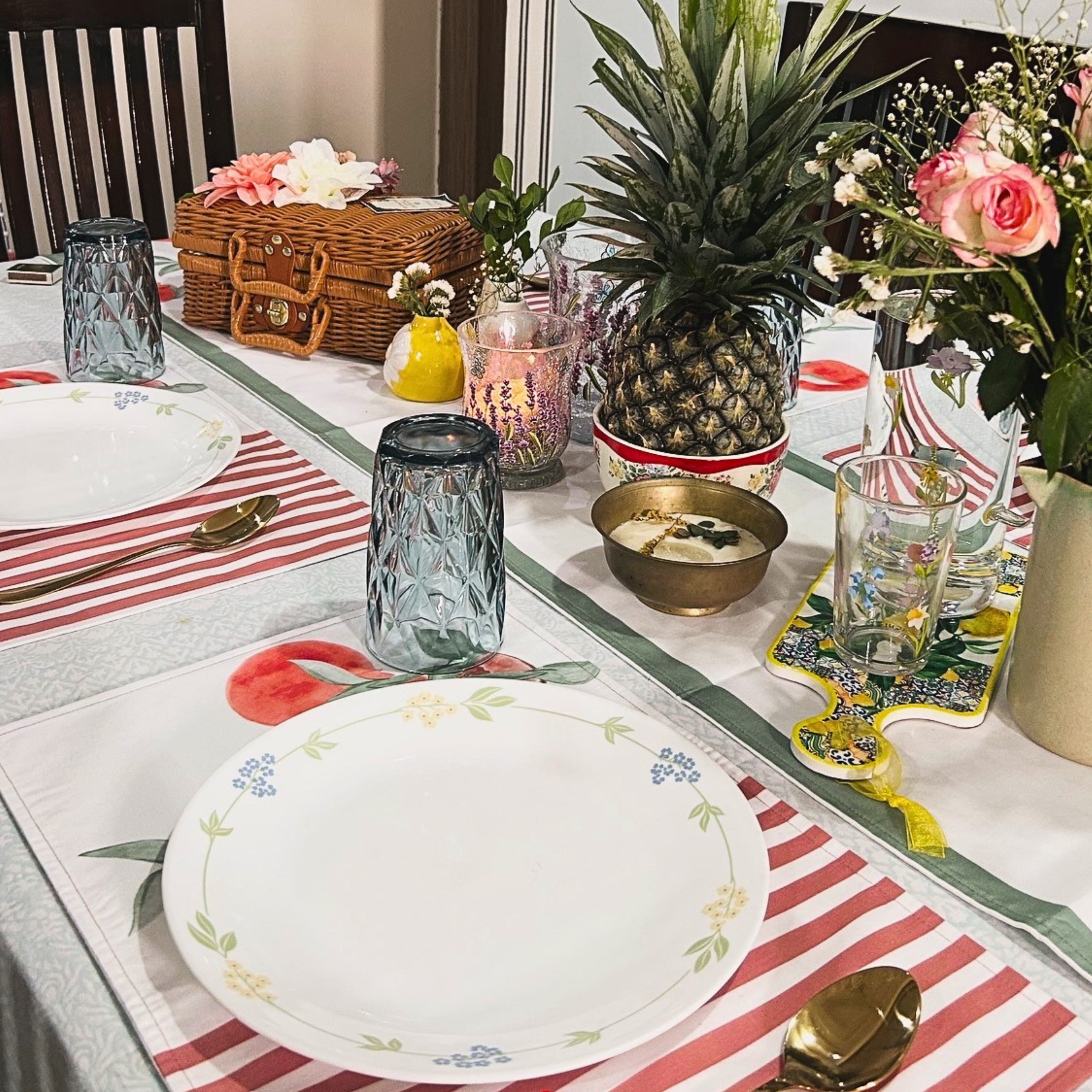 Anar Bloom Table Mat & Runner Set